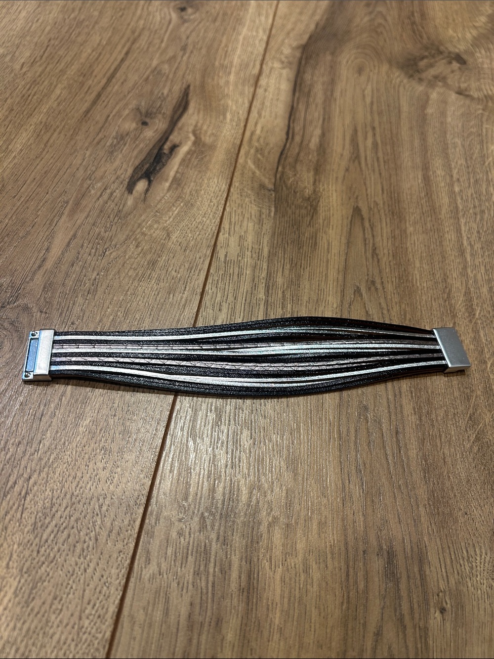 NWT vegan leather metallic bracelet